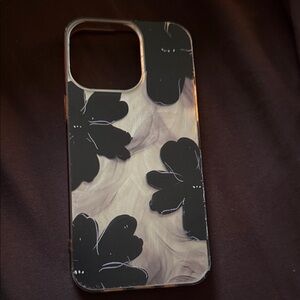 Floral Black and Silver IPhone 15 Pro max Case